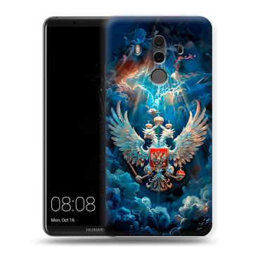 Силиконовый чехол на Huawei Mate 10 Pro с принтом Герб флаг России Силиконовый чехол на Huawei Mate 10 Pro с принтом Герб флаг России