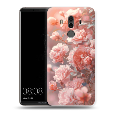 Силиконовый чехол на Huawei Mate 10 Pro с принтом Розовые розы Силиконовый чехол на Huawei Mate 10 Pro с принтом Розовые розы