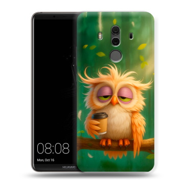 Силиконовый чехол на Huawei Mate 10 Pro с принтом сова