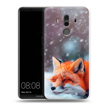 Силиконовый чехол на Huawei Mate 10 Pro с принтом лиса Силиконовый чехол на Huawei Mate 10 Pro с принтом лиса