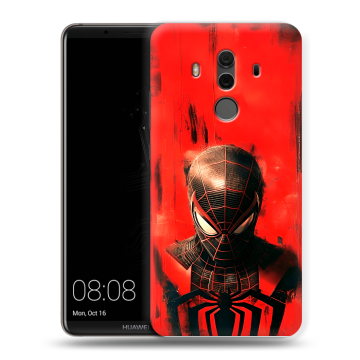 Силиконовый чехол на Huawei Mate 10 Pro с принтом человек паук spiderman