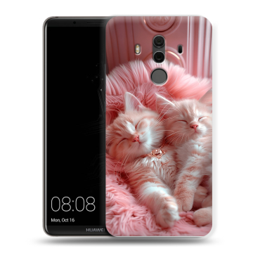 Силиконовый чехол на Huawei Mate 10 Pro с принтом котята котики