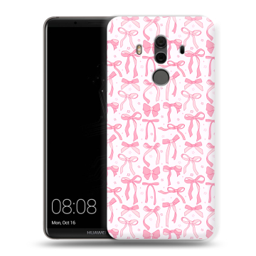 Силиконовый чехол на Huawei Mate 10 Pro с принтом Розовые бантики Силиконовый чехол на Huawei Mate 10 Pro с принтом Розовые бантики