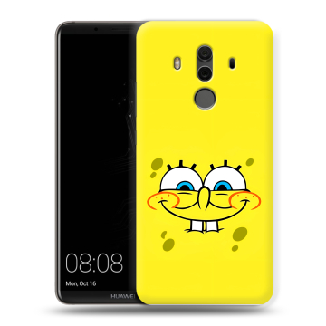 Силиконовый чехол на Huawei Mate 10 Pro с принтом спанчбоб спанч боб Силиконовый чехол на Huawei Mate 10 Pro с принтом спанчбоб спанч боб