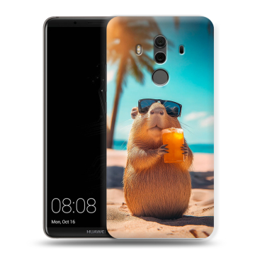 Силиконовый чехол на Huawei Mate 10 Pro с принтом Капибара Силиконовый чехол на Huawei Mate 10 Pro с принтом Капибара