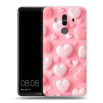 Силиконовый чехол на Huawei Mate 10 Pro с принтом Сердечки