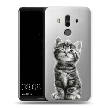 Силиконовый чехол на Huawei Mate 10 Pro с принтом Котенок Силиконовый чехол на Huawei Mate 10 Pro с принтом Котенок