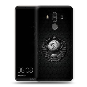 Силиконовый чехол на Huawei Mate 10 Pro с принтом Герб Флаг СССР Силиконовый чехол на Huawei Mate 10 Pro с принтом Герб Флаг СССР