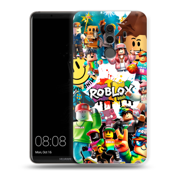 Силиконовый чехол на Huawei Mate 10 Pro с принтом Roblox Роблокс