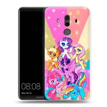 Силиконовый чехол на Huawei Mate 10 Pro с принтом My little pony Дружба чудо