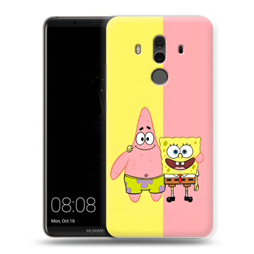 Силиконовый чехол на Huawei Mate 10 Pro с принтом Спанч боб Спанчбоб