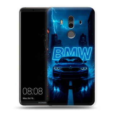 Силиконовый чехол на Huawei Mate 10 Pro с принтом BMW БМВ