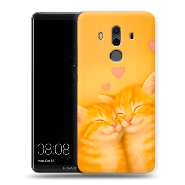 Силиконовый чехол на Huawei Mate 10 Pro с принтом Милые котята Силиконовый чехол на Huawei Mate 10 Pro с принтом Милые котята