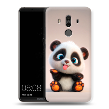 Силиконовый чехол на Huawei Mate 10 Pro с принтом милая панда Силиконовый чехол на Huawei Mate 10 Pro с принтом милая панда