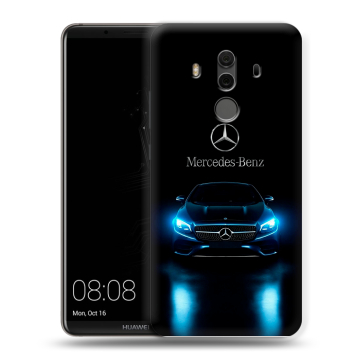 Силиконовый чехол на Huawei Mate 10 Pro с принтом Mercedes Мерседес Силиконовый чехол на Huawei Mate 10 Pro с принтом Mercedes Мерседес
