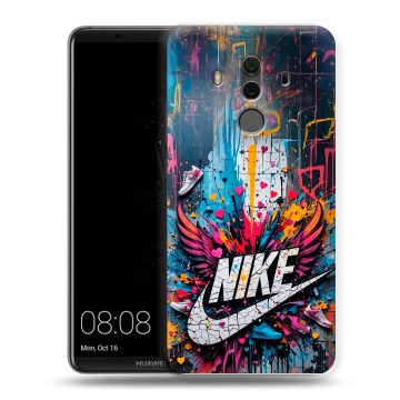 Силиконовый чехол на Huawei Mate 10 Pro с принтом Nike Найк Силиконовый чехол на Huawei Mate 10 Pro с принтом Nike Найк