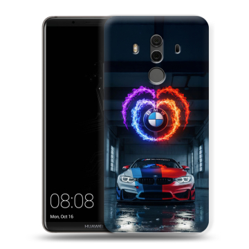 Силиконовый чехол на Huawei Mate 10 Pro с принтом BMW БМВ Силиконовый чехол на Huawei Mate 10 Pro с принтом BMW БМВ