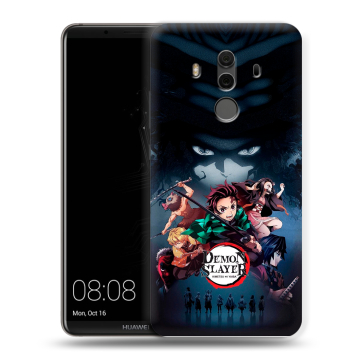 Силиконовый чехол на Huawei Mate 10 Pro с принтом Demon Slayer Клинок рассекающий демонов Силиконовый чехол на Huawei Mate 10 Pro с принтом Demon Slayer Клинок рассекающий демонов