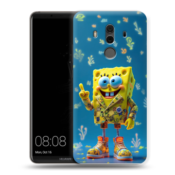 Силиконовый чехол на Huawei Mate 10 Pro с принтом Спанч боб Спанчбоб Силиконовый чехол на Huawei Mate 10 Pro с принтом Спанч боб Спанчбоб
