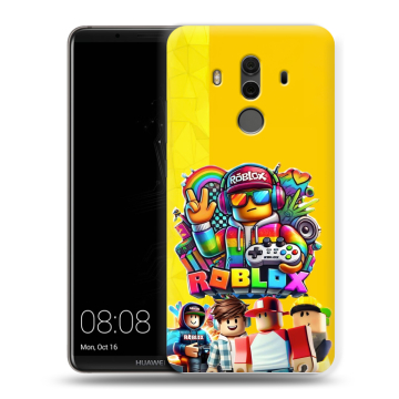 Силиконовый чехол на Huawei Mate 10 Pro с принтом Roblox Роблокс