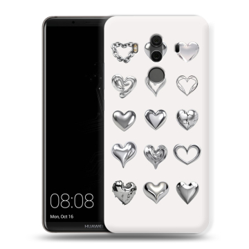Силиконовый чехол на Huawei Mate 10 Pro с принтом Y2K сердечки Силиконовый чехол на Huawei Mate 10 Pro с принтом Y2K сердечки