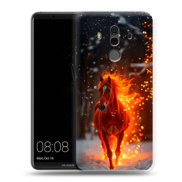 Силиконовый чехол на Huawei Mate 10 Pro с принтом Новый год Силиконовый чехол на Huawei Mate 10 Pro с принтом Новый год