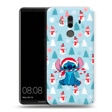 Силиконовый чехол на Huawei Mate 10 Pro с принтом Стич Новый год Силиконовый чехол на Huawei Mate 10 Pro с принтом Стич Новый год