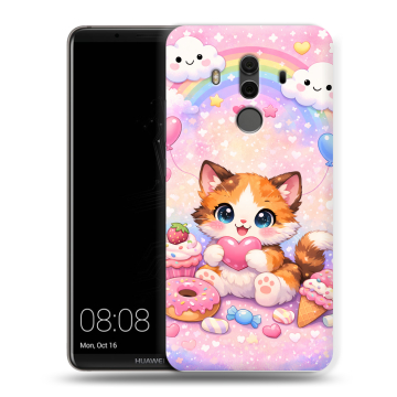 Силиконовый чехол на Huawei Mate 10 Pro с принтом для девочек