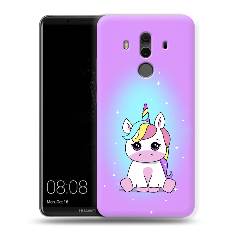 Пластиковый чехол на Huawei Mate 10 Pro с принтом Единорог Пластиковый чехол на Huawei Mate 10 Pro с принтом Единорог