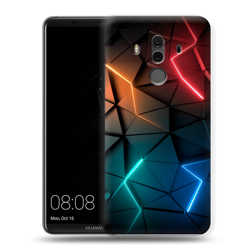 Силиконовый чехол на Huawei Mate 10 Pro с принтом Абстракция неон Силиконовый чехол на Huawei Mate 10 Pro с принтом Абстракция неон