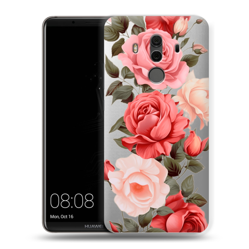 Силиконовый чехол на Huawei Mate 10 Pro с принтом Розы Силиконовый чехол на Huawei Mate 10 Pro с принтом Розы