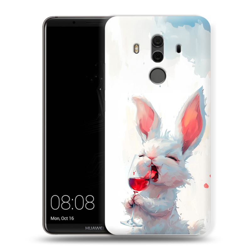 Силиконовый чехол на Huawei Mate 10 Pro с принтом кролик зайчик Силиконовый чехол на Huawei Mate 10 Pro с принтом кролик зайчик