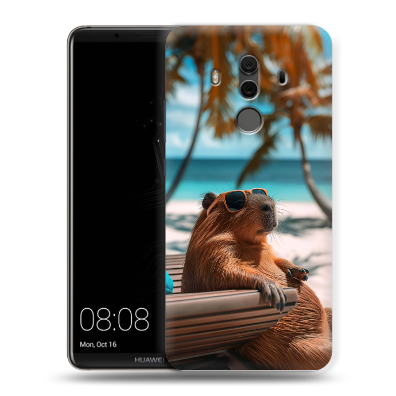 Силиконовый чехол на Huawei Mate 10 Pro с принтом Капибара Силиконовый чехол на Huawei Mate 10 Pro с принтом Капибара