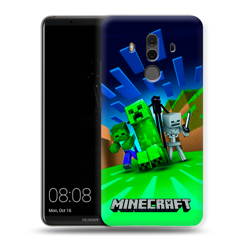 Пластиковый чехол на Huawei Mate 10 Pro с принтом Майнкрафт Пластиковый чехол на Huawei Mate 10 Pro с принтом Майнкрафт