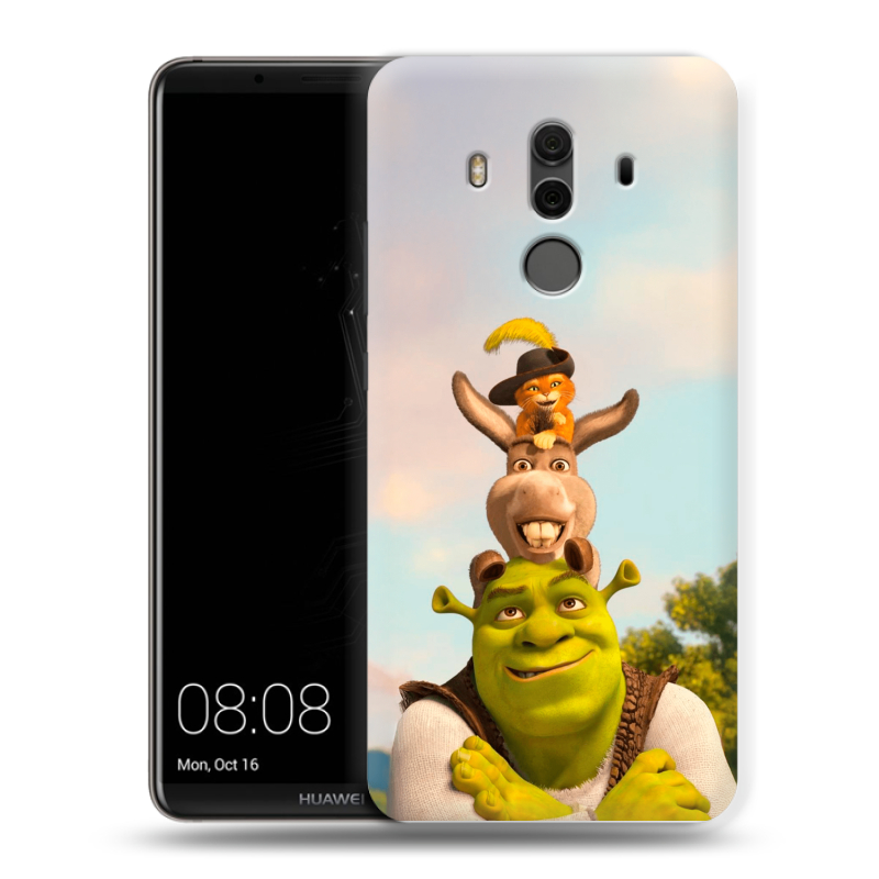 Силиконовый чехол на Huawei Mate 10 Pro с принтом Шрек Shrek Силиконовый чехол на Huawei Mate 10 Pro с принтом Шрек Shrek