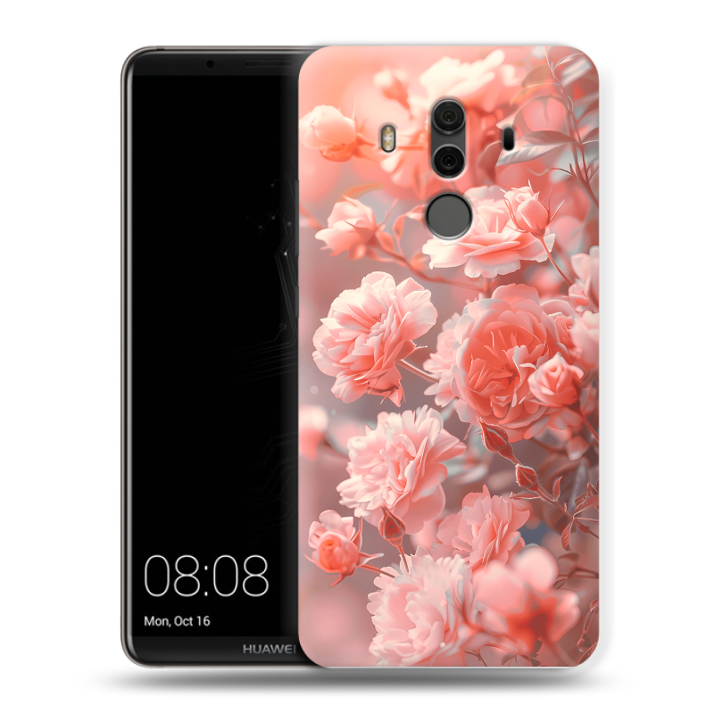 Пластиковый чехол на Huawei Mate 10 Pro с принтом Розы цветы Пластиковый чехол на Huawei Mate 10 Pro с принтом Розы цветы