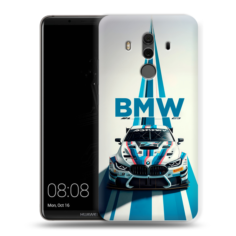 Силиконовый чехол на Huawei Mate 10 Pro с принтом БМВ BMW Силиконовый чехол на Huawei Mate 10 Pro с принтом БМВ BMW