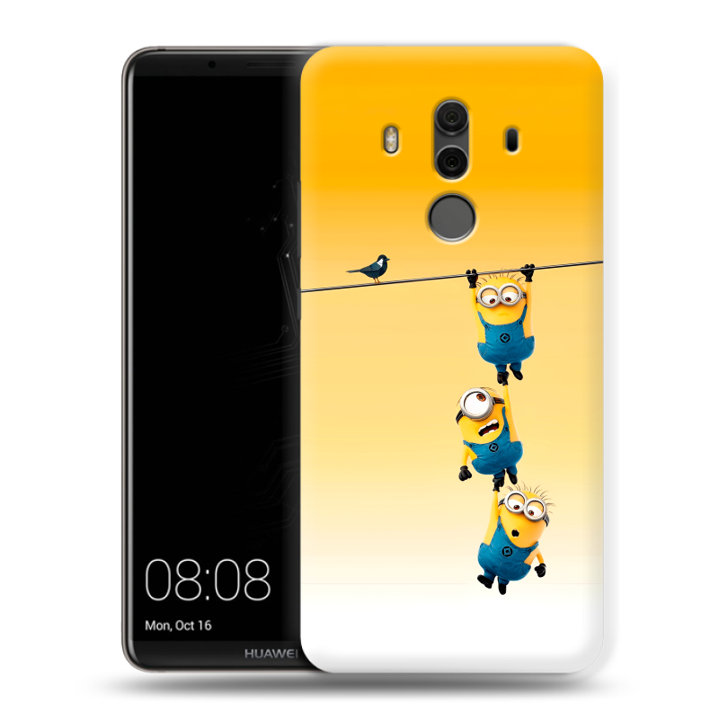 Пластиковый чехол на Huawei Mate 10 Pro с принтом Миньоны Пластиковый чехол на Huawei Mate 10 Pro с принтом Миньоны