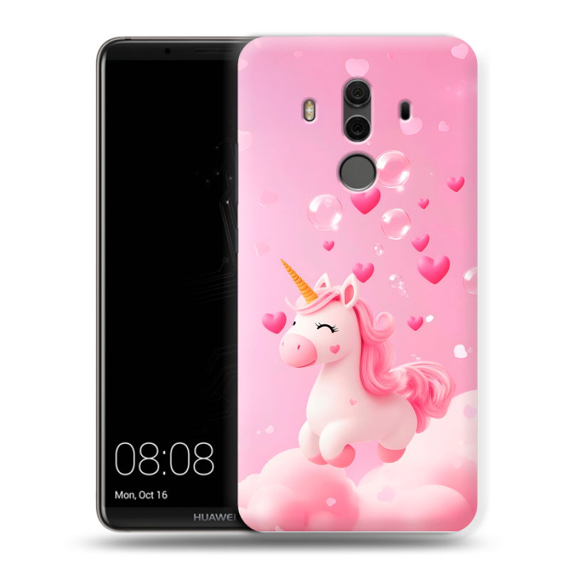 Силиконовый чехол на Huawei Mate 10 Pro с принтом Единорог Силиконовый чехол на Huawei Mate 10 Pro с принтом Единорог
