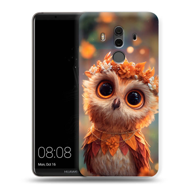 Пластиковый чехол на Huawei Mate 10 Pro с принтом Милая сова Пластиковый чехол на Huawei Mate 10 Pro с принтом Милая сова