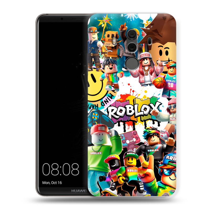 Силиконовый чехол на Huawei Mate 10 Pro с принтом Roblox Роблокс Силиконовый чехол на Huawei Mate 10 Pro с принтом Roblox Роблокс