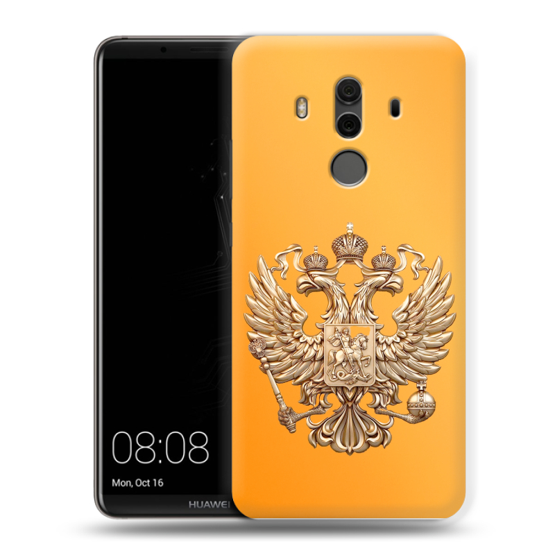 Силиконовый чехол на Huawei Mate 10 Pro с принтом Герб Флаг России Силиконовый чехол на Huawei Mate 10 Pro с принтом Герб Флаг России