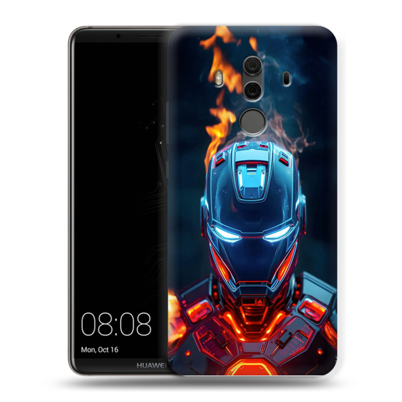 Пластиковый чехол на Huawei Mate 10 Pro с принтом IronMan Железный человек Пластиковый чехол на Huawei Mate 10 Pro с принтом IronMan Железный человек