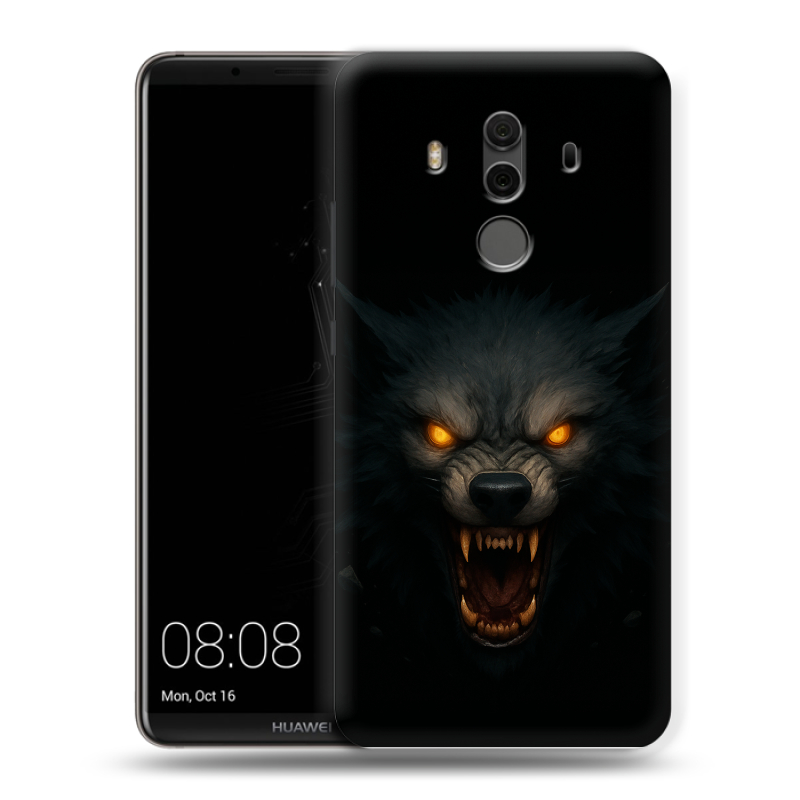 Силиконовый чехол на Huawei Mate 10 Pro с принтом Волк Силиконовый чехол на Huawei Mate 10 Pro с принтом Волк