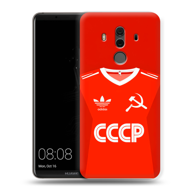 Силиконовый чехол на Huawei Mate 10 Pro с принтом Флаг Герб СССР Силиконовый чехол на Huawei Mate 10 Pro с принтом Флаг Герб СССР