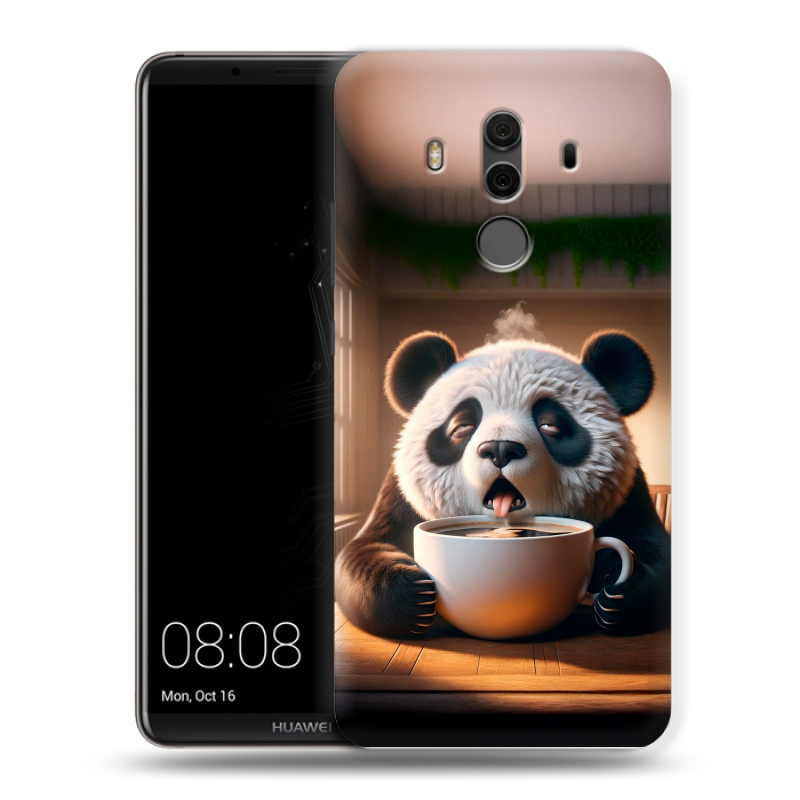 Силиконовый чехол на Huawei Mate 10 Pro с принтом смешная панда Силиконовый чехол на Huawei Mate 10 Pro с принтом смешная панда