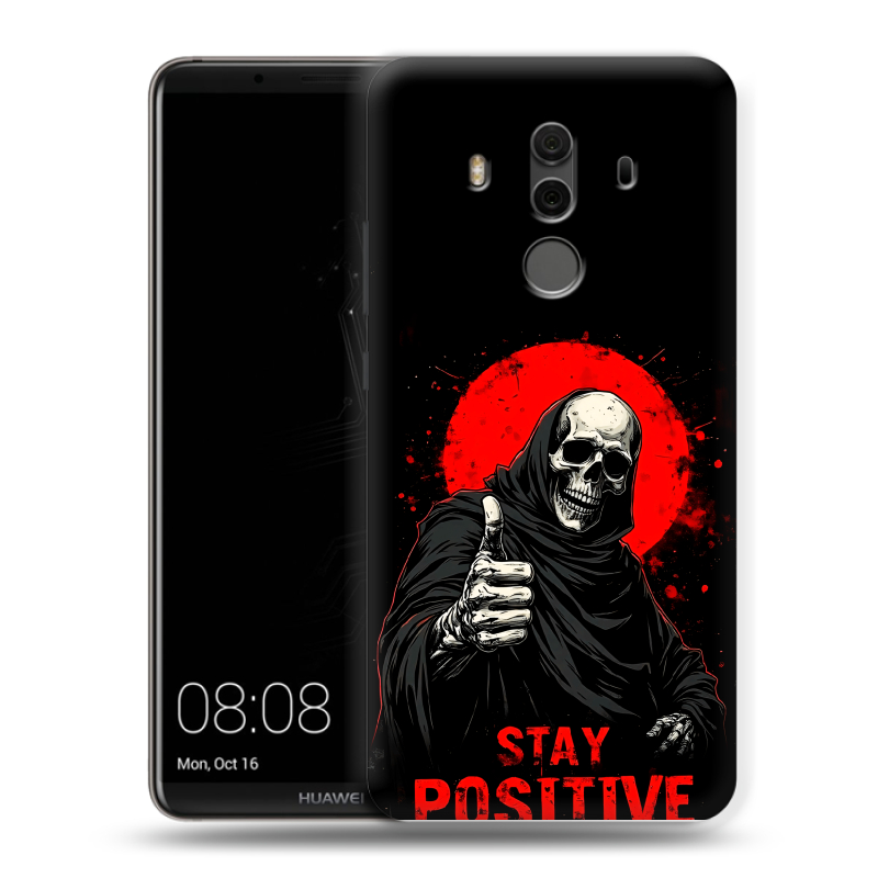 Пластиковый чехол на Huawei Mate 10 Pro с принтом смешной скелет Пластиковый чехол на Huawei Mate 10 Pro с принтом смешной скелет