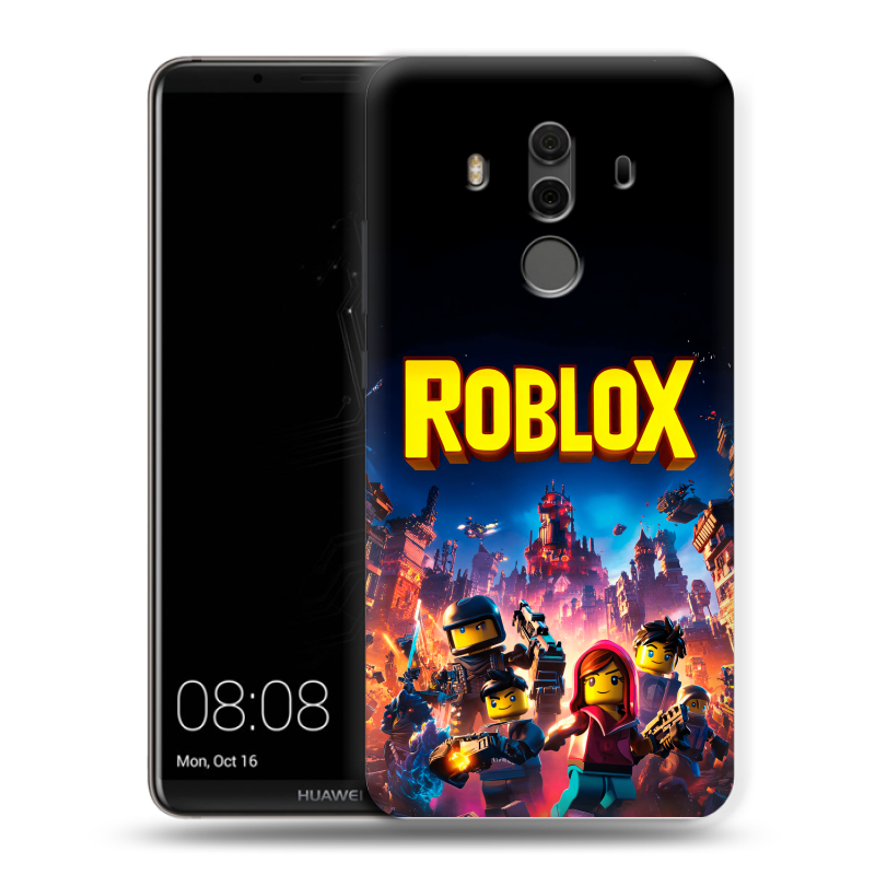 Силиконовый чехол на Huawei Mate 10 Pro с принтом Roblox Роблокс Силиконовый чехол на Huawei Mate 10 Pro с принтом Roblox Роблокс