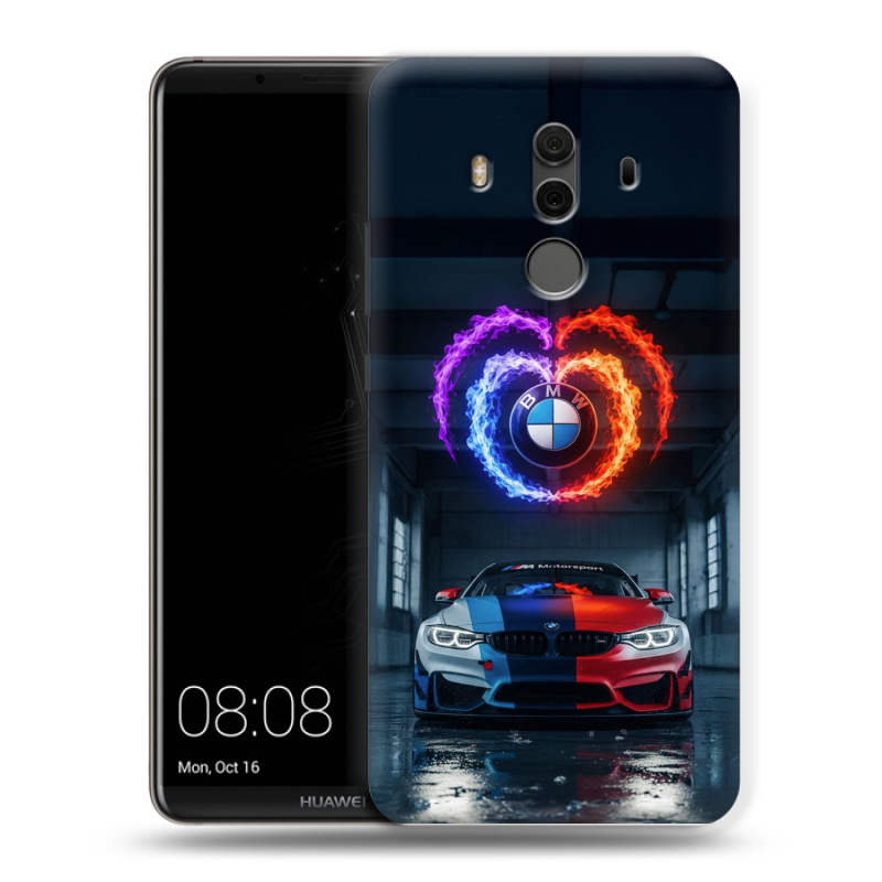 Силиконовый чехол на Huawei Mate 10 Pro с принтом BMW БМВ Силиконовый чехол на Huawei Mate 10 Pro с принтом BMW БМВ