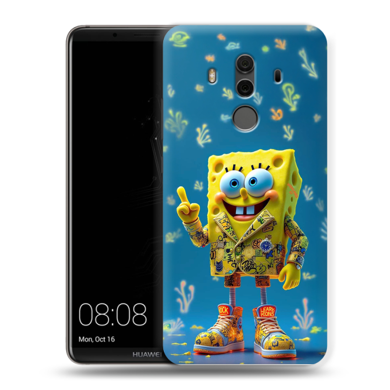 Пластиковый чехол на Huawei Mate 10 Pro с принтом Спанч боб Спанчбоб Пластиковый чехол на Huawei Mate 10 Pro с принтом Спанч боб Спанчбоб